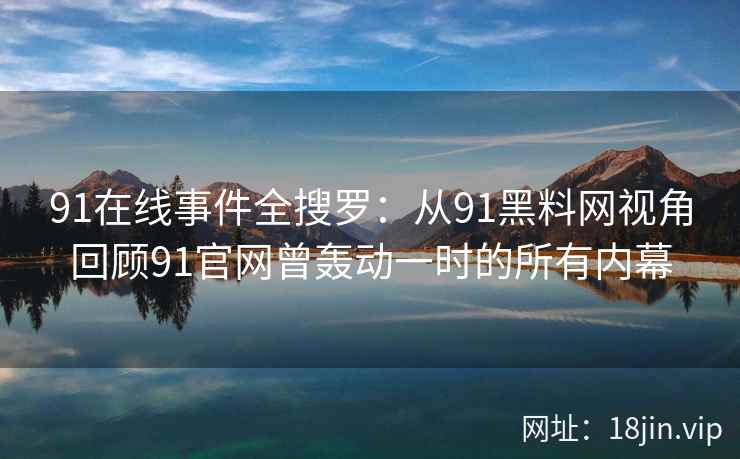91在线事件全搜罗：从91黑料网视角回顾91官网曾轰动一时的所有内幕  第2张